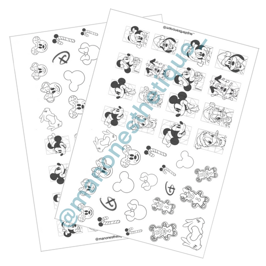 Stickers Mickey & Minnie Noël